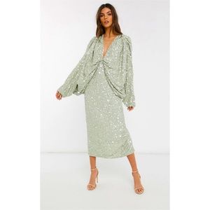 ASOS beaded midi dress size 2